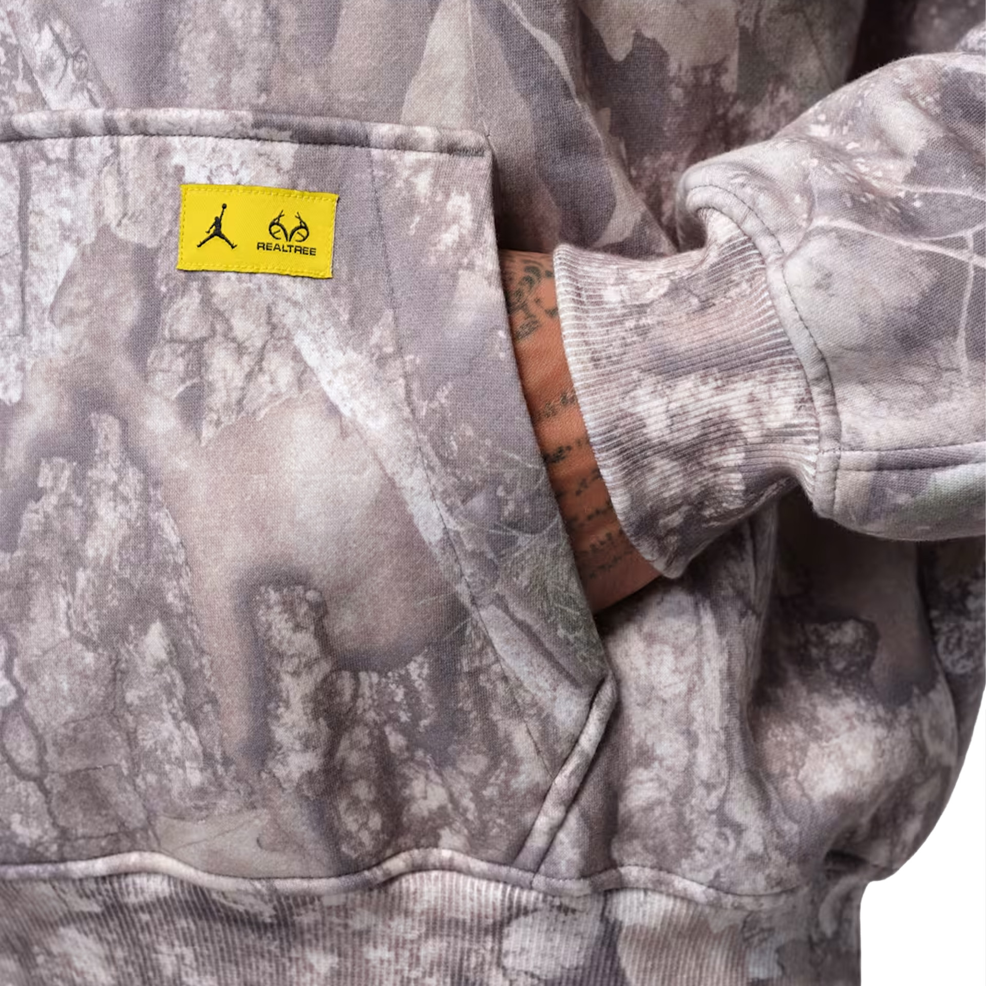Jordan Sweat Brooklyn Realtree Fleece White/bright Citron