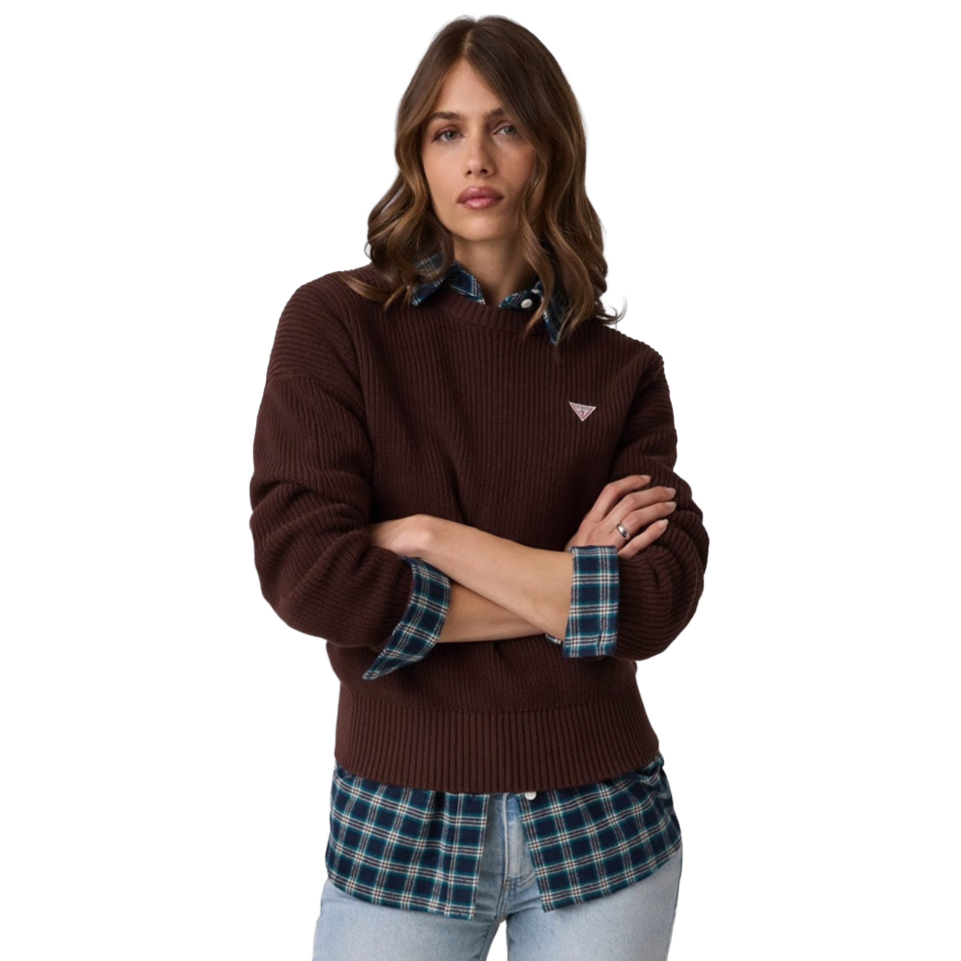 Guess Camisola Mini Triangle Rich Brown