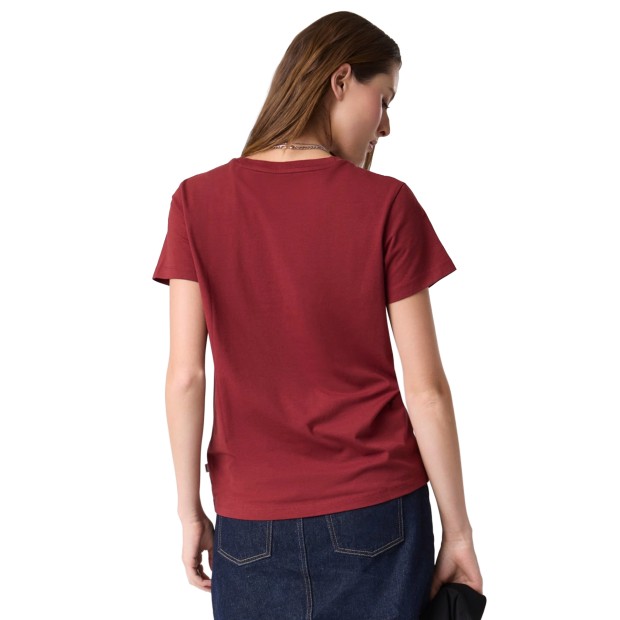 Guess T-shirt Regular Mini Triangle Vineyard Red