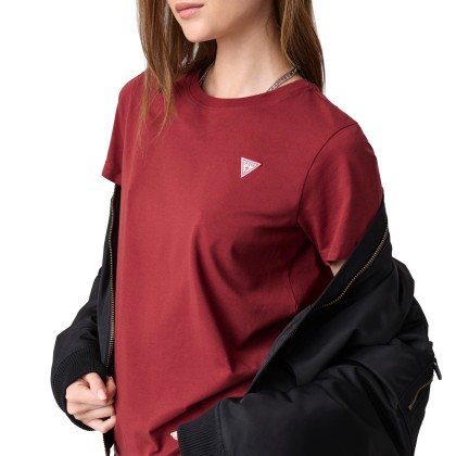Guess T-shirt Regular Mini Triangle Vineyard Red Guess T-shirt Regular Mini Triangle Vineyard Red