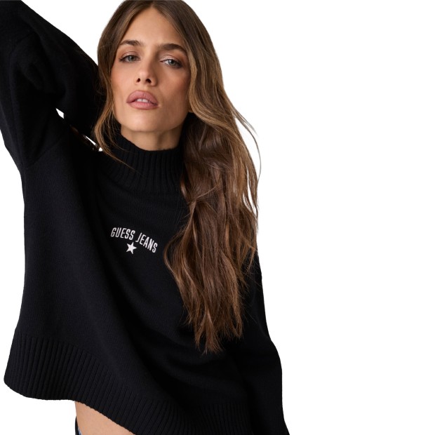 Guess Camisola Emb Jet Black A996