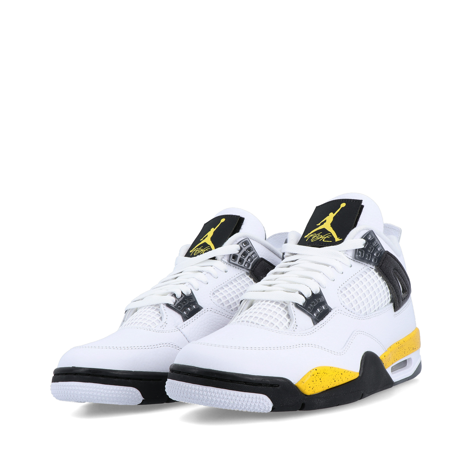 Jordan Air 4 Retro White/tour Yellow-dark Blue Grey-black.