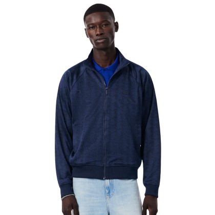Lacoste Casaco Tonal Monogram Jacquard Navy Blue
