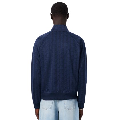Lacoste Casaco Tonal Monogram Jacquard Navy Blue