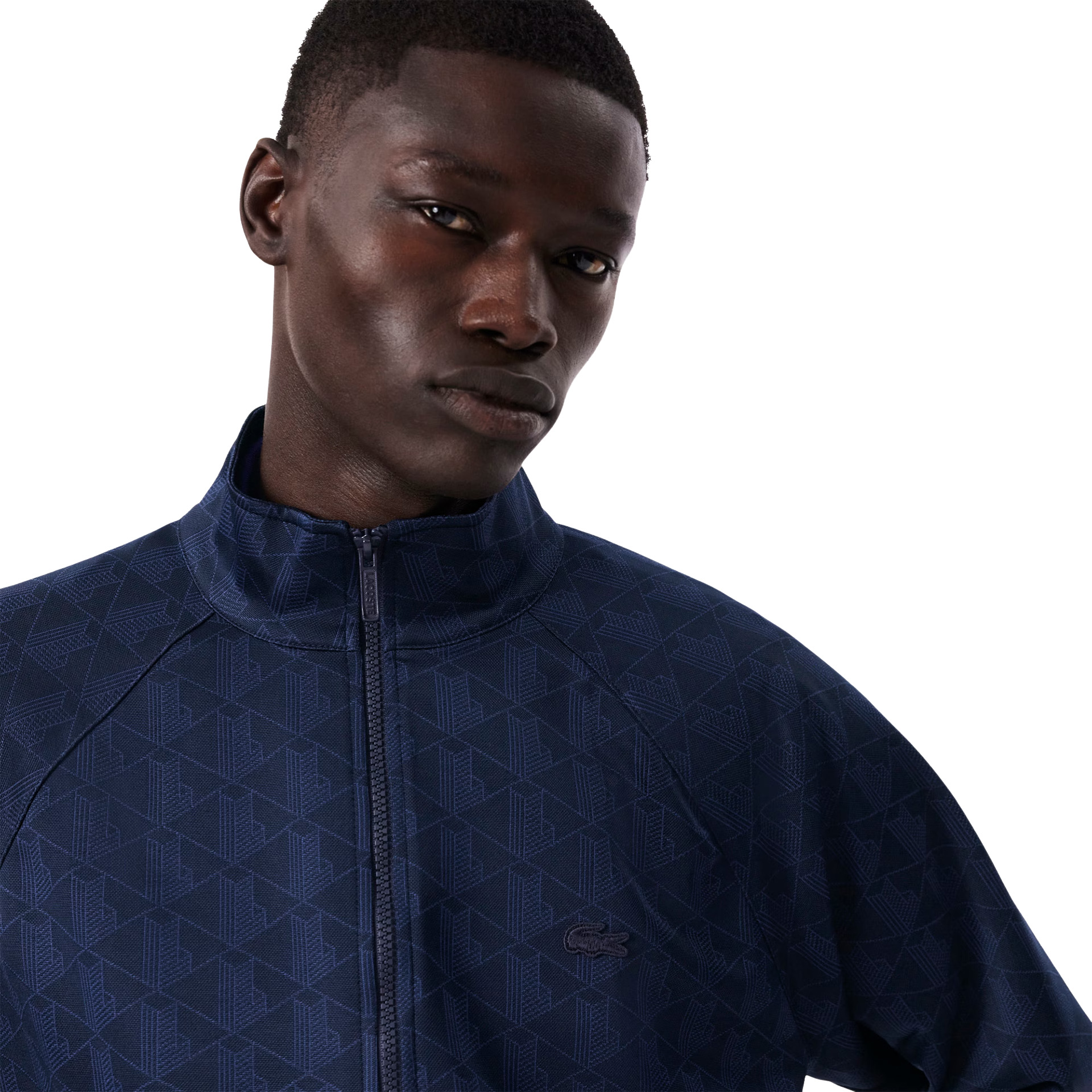 Lacoste Casaco Tonal Monogram Jacquard Navy Blue