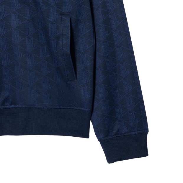 Lacoste Casaco Tonal Monogram Jacquard Navy Blue