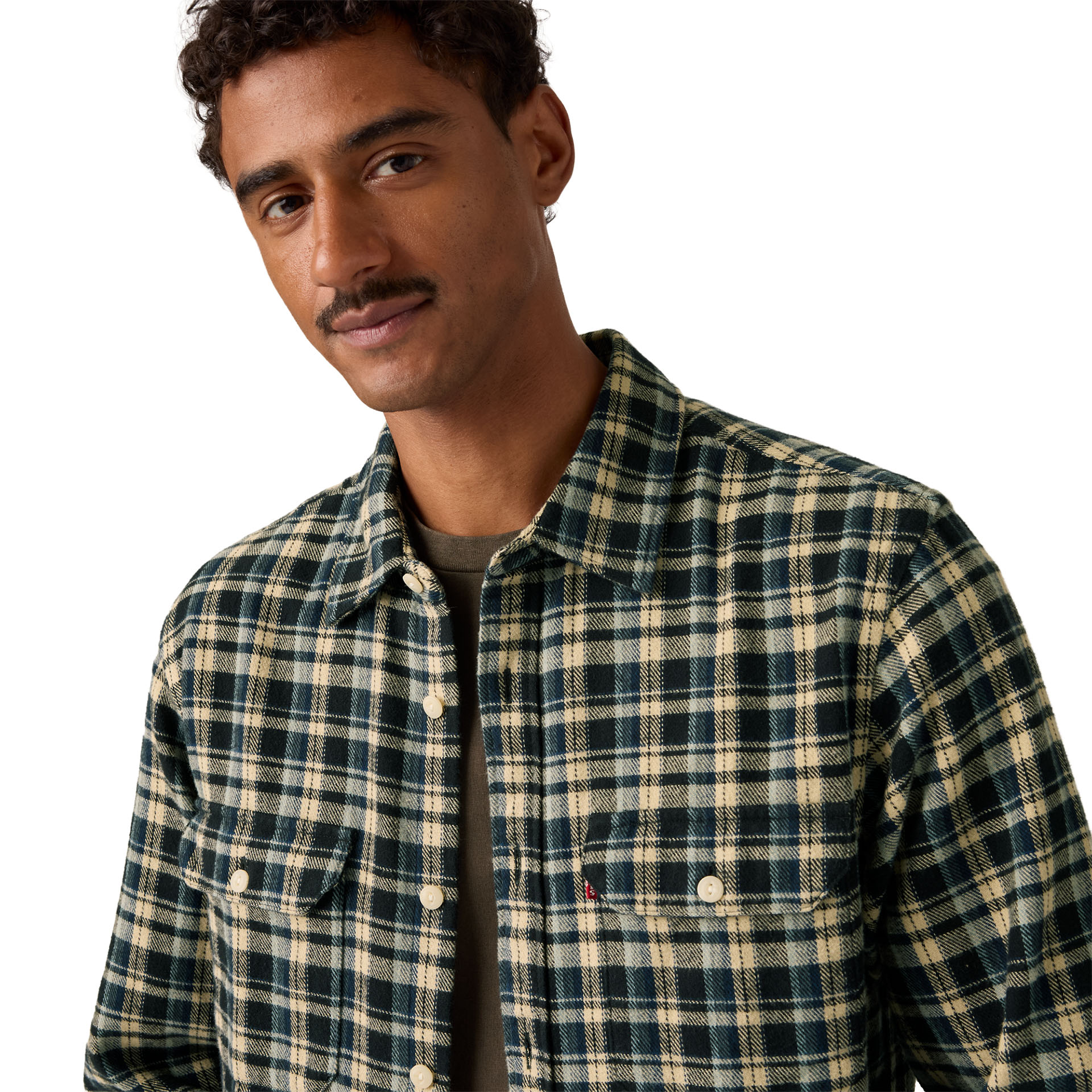 Levis Camisa Jackson Worker Birk Plaid Jet Bl