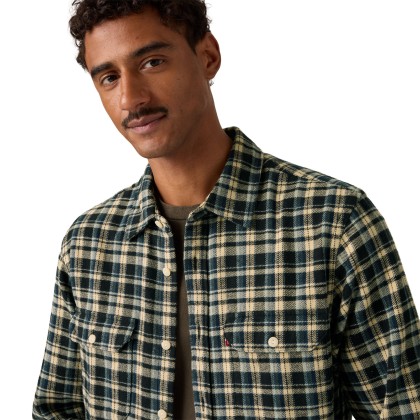Levis Camisa Jackson Worker Birk Plaid Jet Bl