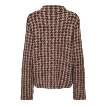 Only Camisola Louise Highneck Ex Knt Chocolate Torte Toasted Coconut/black/mel Only Camisola Louise Highneck Ex Knt Chocolate Torte Toasted Coconut/black/mel