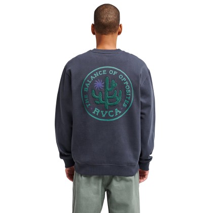 Rvca Sweat Basica Sanctum Garage Blue Rvca Sweat Basica Sanctum Garage Blue