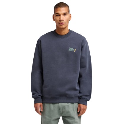 Rvca Sweat Basica Steadfast Garage Blue Rvca Sweat Basica Steadfast Garage Blue