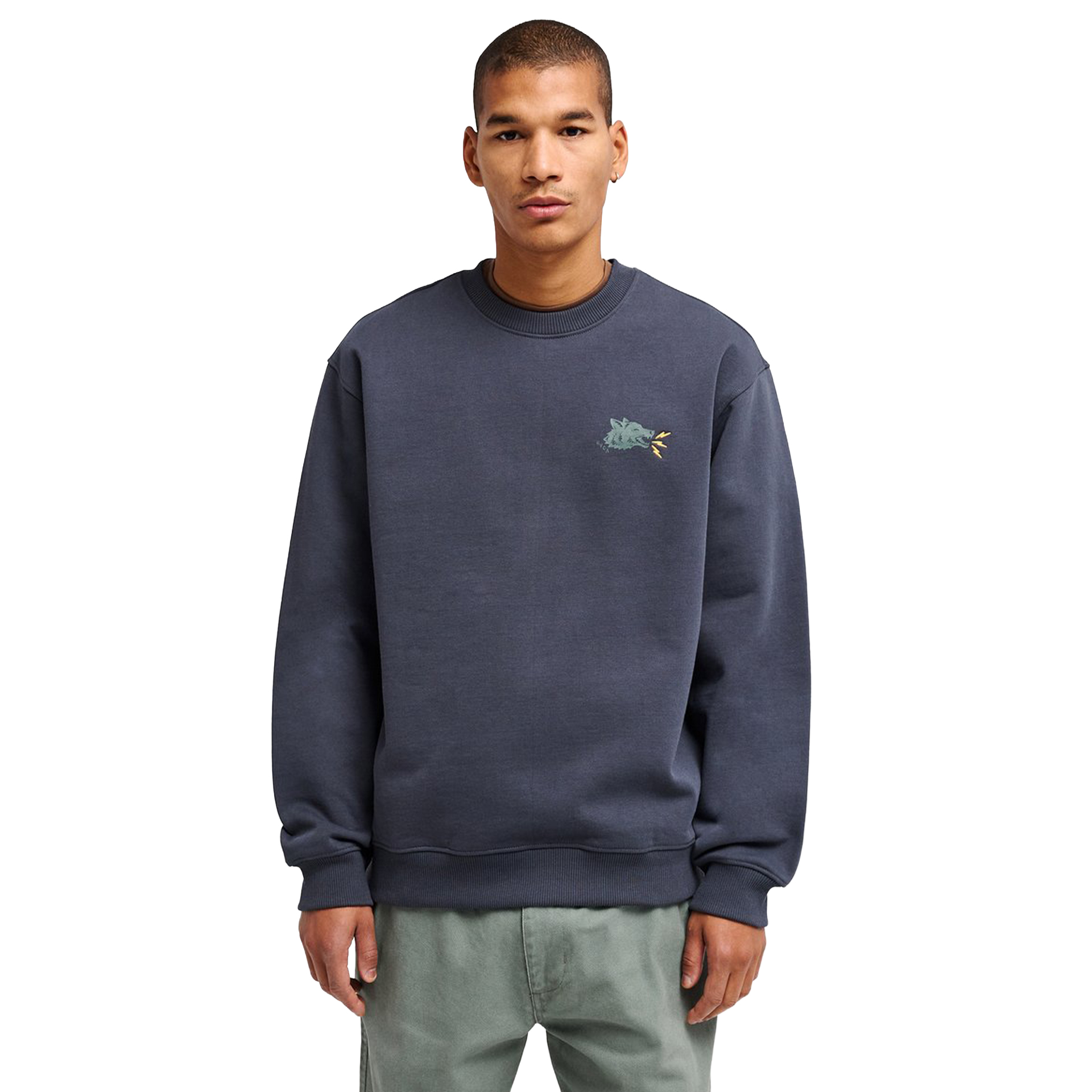 Rvca Sweat Basica Steadfast Garage Blue