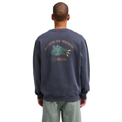 Rvca Sweat Basica Steadfast Garage Blue Rvca Sweat Basica Steadfast Garage Blue