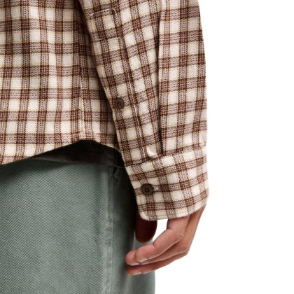 Rvca Camisa Ls Hugues Micro Check Bombay Brown Rvca Camisa Ls Hugues Micro Check Bombay Brown