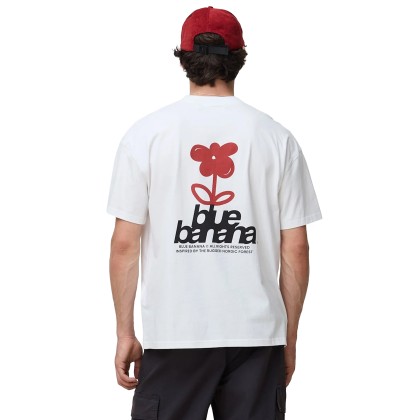 Blue Banana T-shirt Flower White