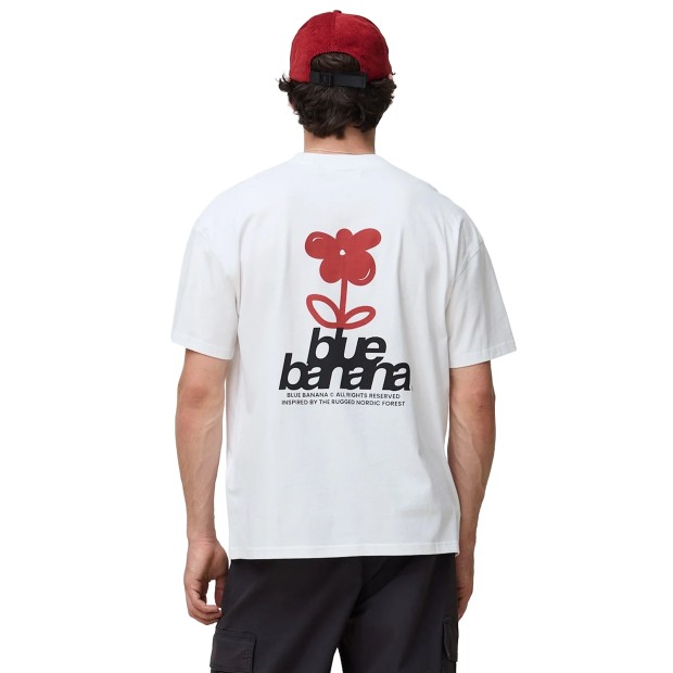 Blue Banana T-shirt Flower White