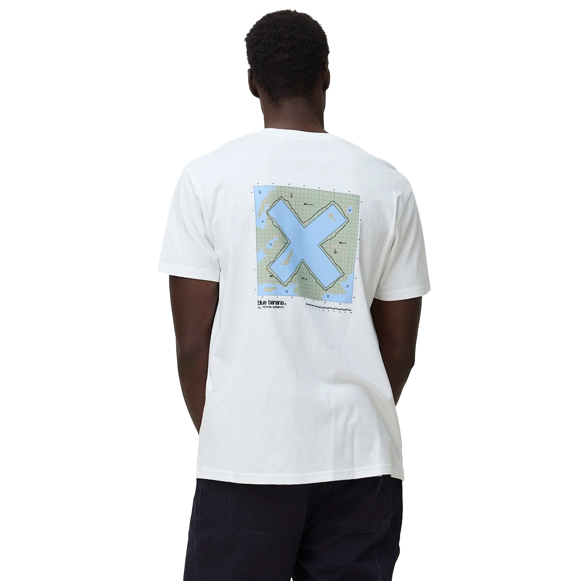 Blue Banana T-shirt Map White