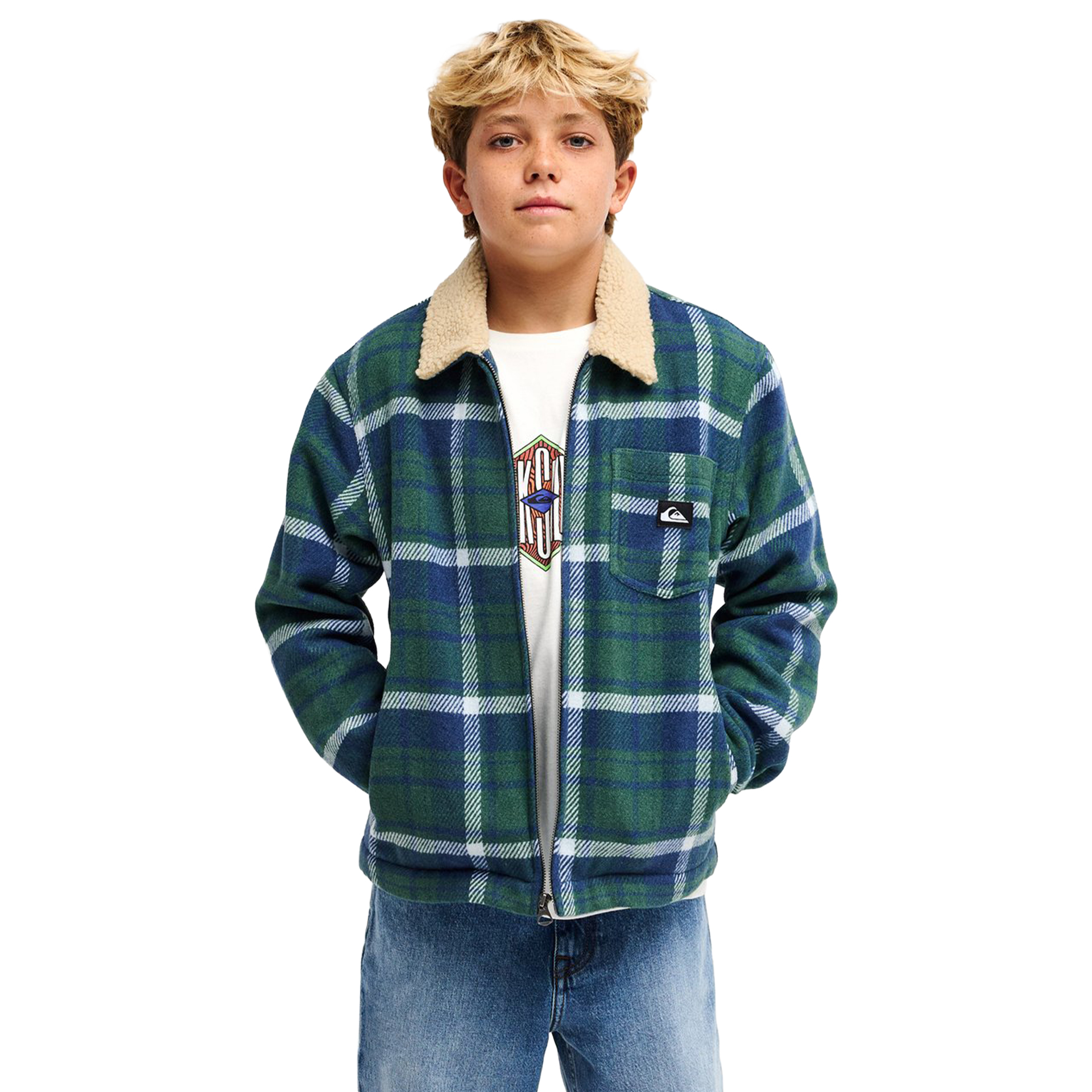 Quiksilver Casaco Sherpa Harring Dkdenimharringcheck