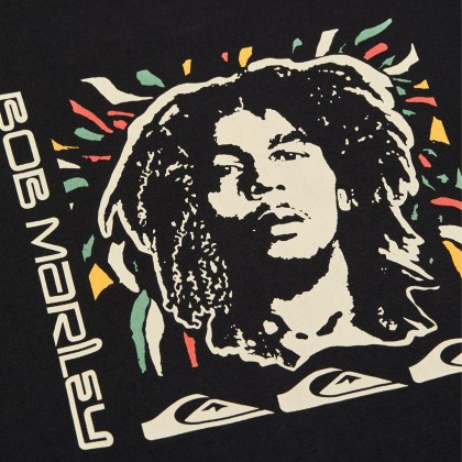 Quiksilver T-shirt Bob Marley Warhead Ss Black Quiksilver T-shirt Bob Marley Warhead Ss Black