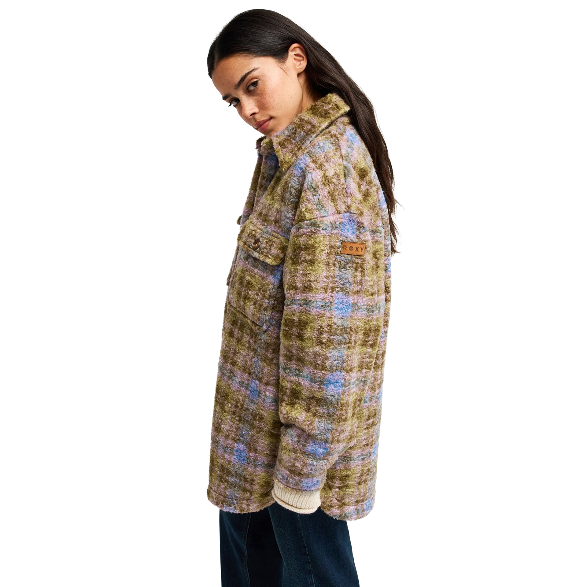 Roxy Casaco Overandabove Oil Green Tartan Pla