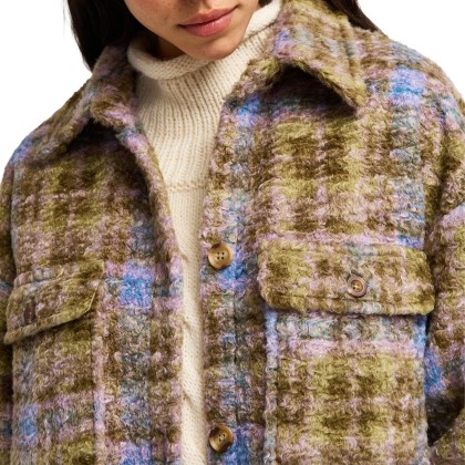 Roxy Casaco Overandabove Oil Green Tartan Pla