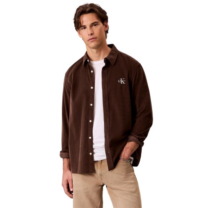 Calvin Klein Camisa Corduroy Easy Brown Cork Calvin Klein Camisa Corduroy Easy Brown Cork
