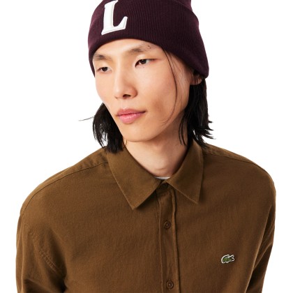 Lacoste Camisa Casual Flannel Mascara Brown