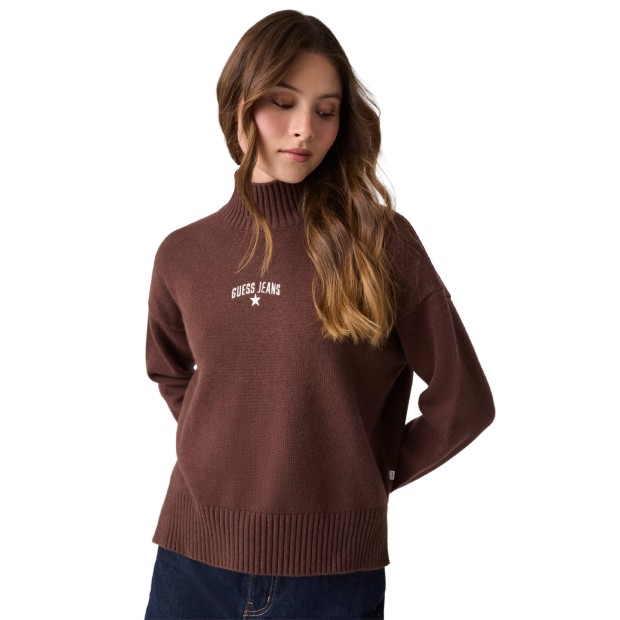 Guess Camisola Emb Rich Brown