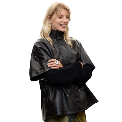 Desigual Poncho Richmond Pasadas Chocolate