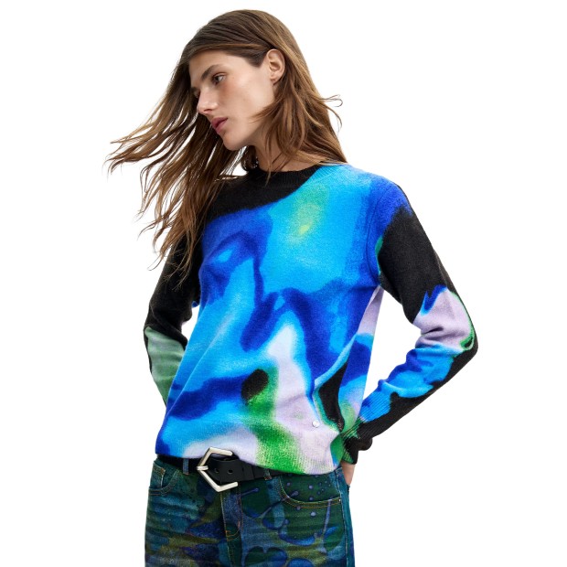 Desigual Camisola Clouds Lacroix Azul Ultramar