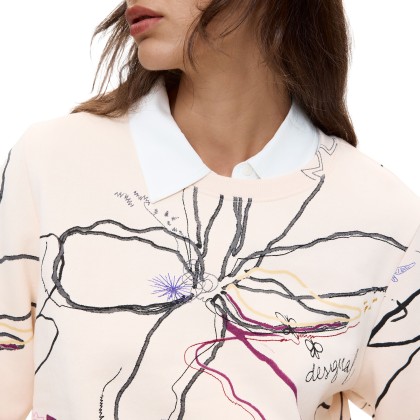 Desigual Sweat Flower Blanco