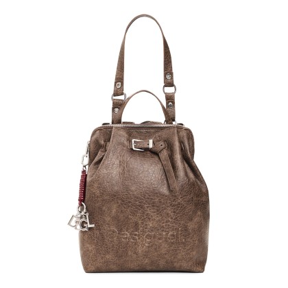 Desigual Mochila Luena Nf Half Logo Marron Oscuro Desigual Mochila Luena Nf Half Logo Marron Oscuro