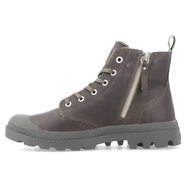 Palladium Pampa Hi Zip Leather Ess Dusky Green