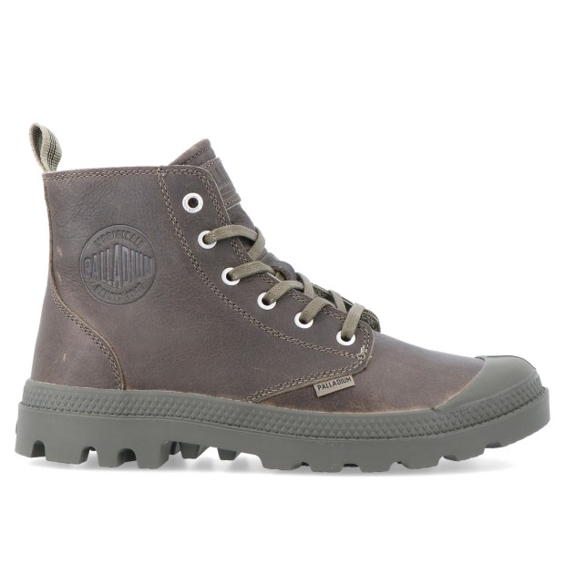 Palladium Pampa Hi Zip Leather Ess Dusky Green