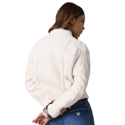 Guess Camisola Cable Warm White Guess Camisola Cable Warm White