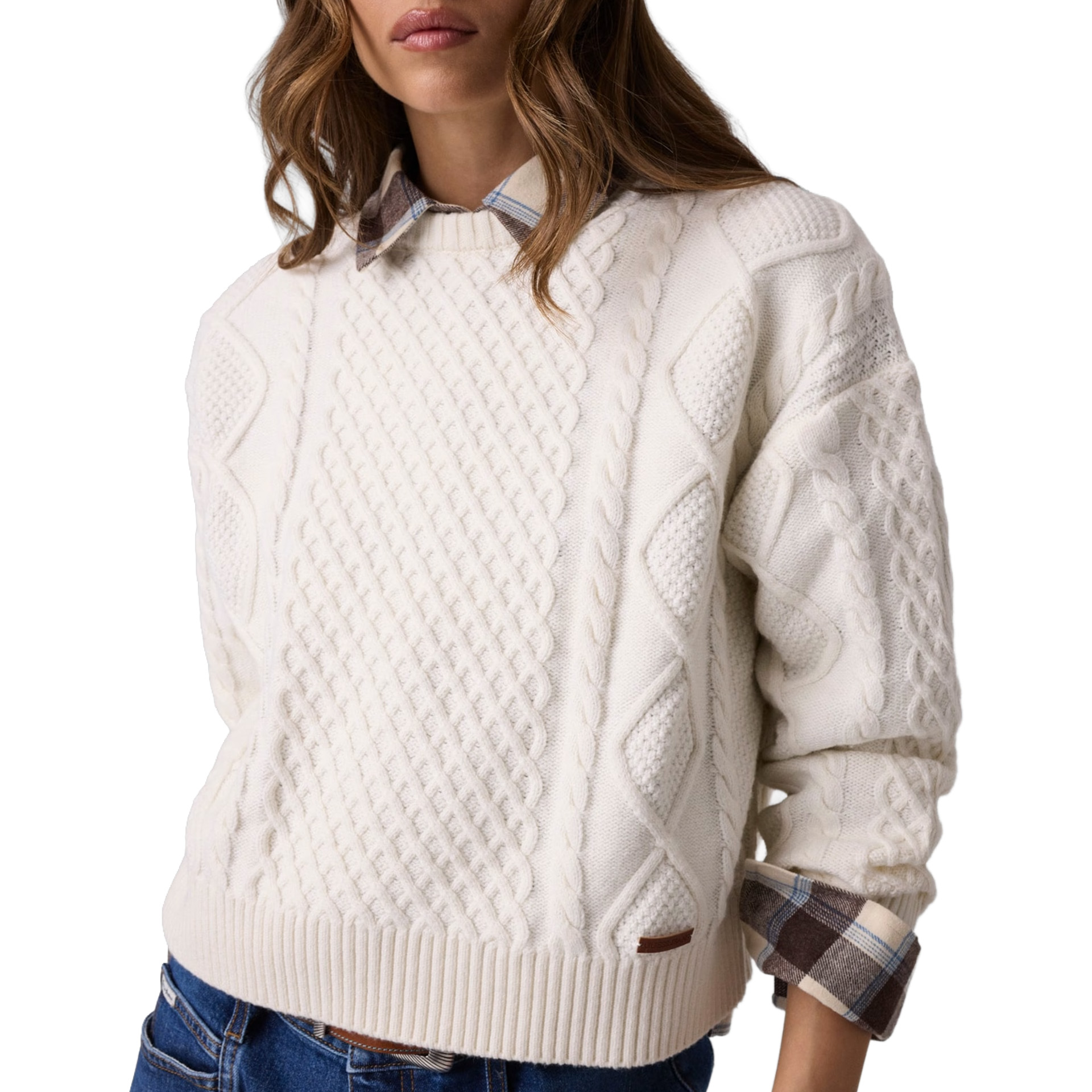 Guess Camisola Cable Warm White
