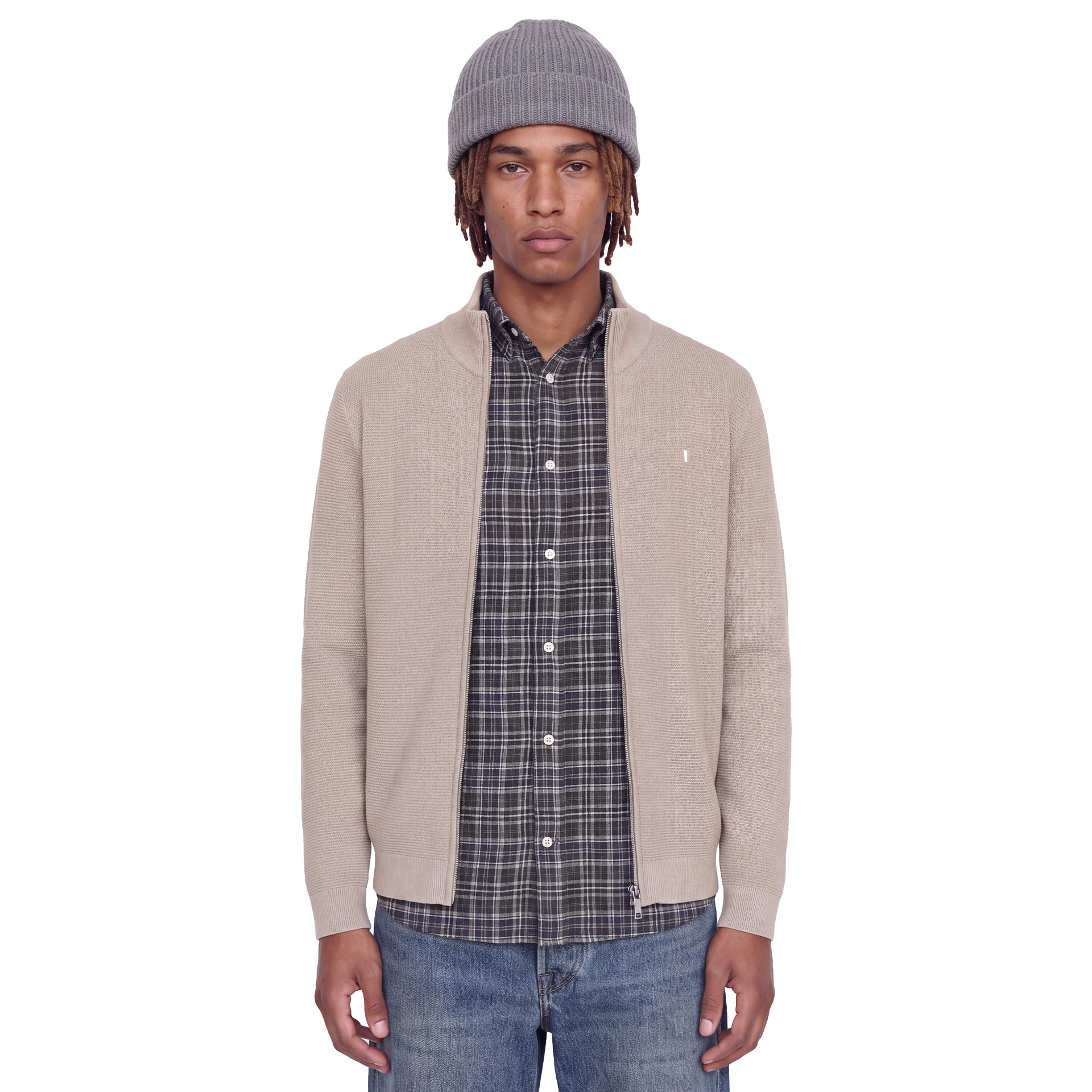 Jack & Jones Casaco Ryan Knit Full Zip Plaza Taupe