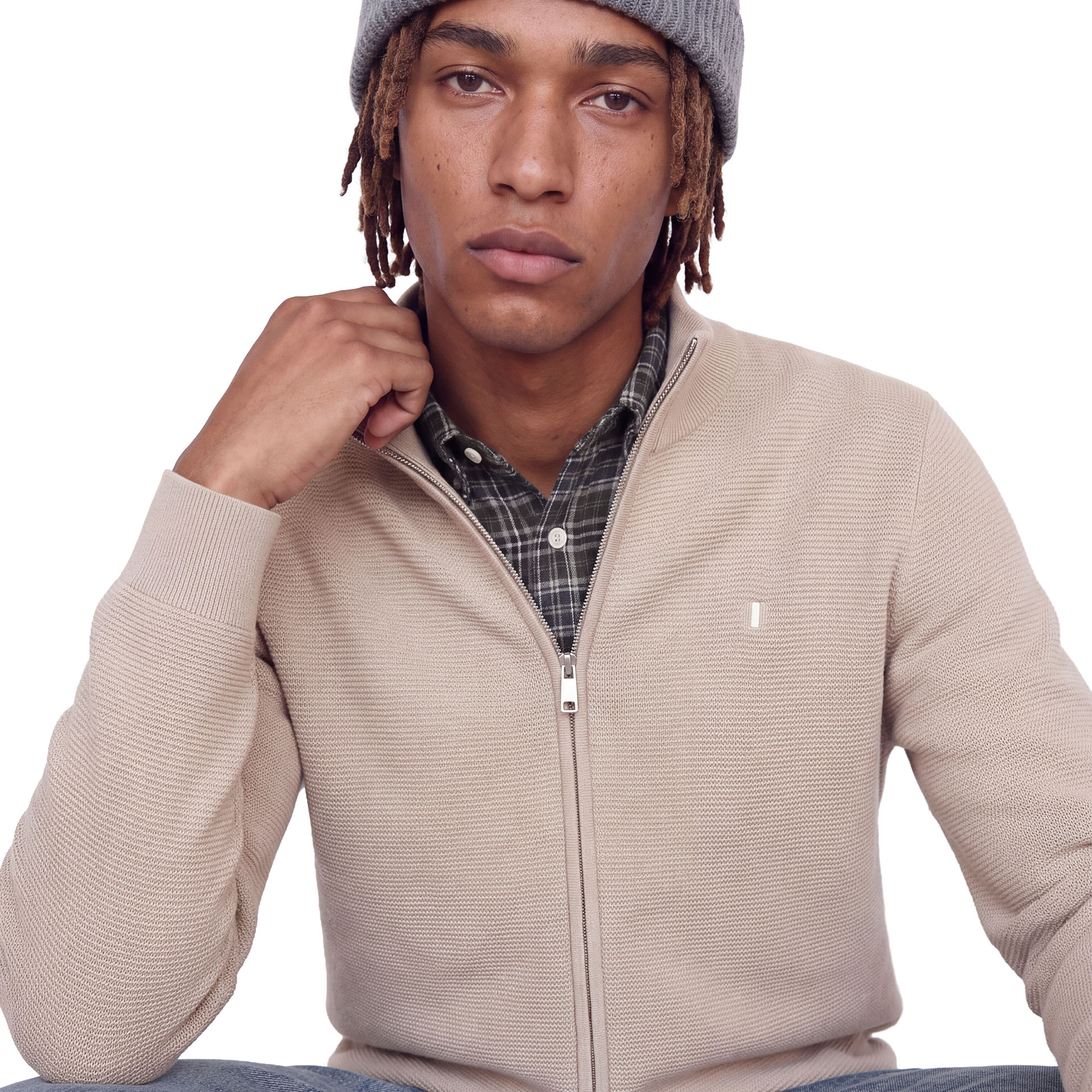 Jack & Jones Casaco Ryan Knit Full Zip Plaza Taupe