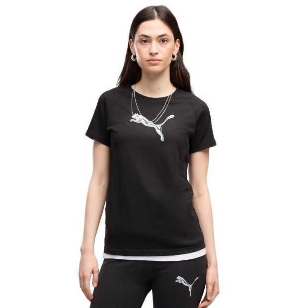 Puma T-shirt Ess Logo Lab Black