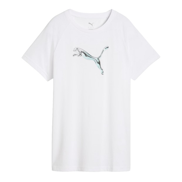 Puma T-shirt Ess Logo Lab White