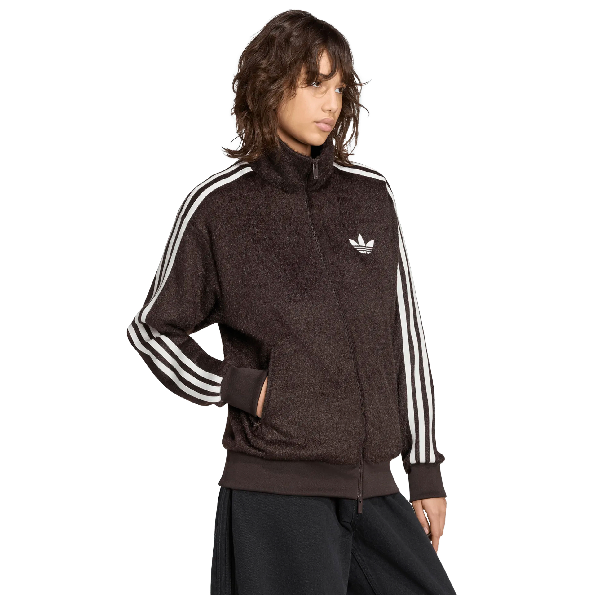 adidas Originals Casaco Mohair Firebird Loose Aurora Coffee