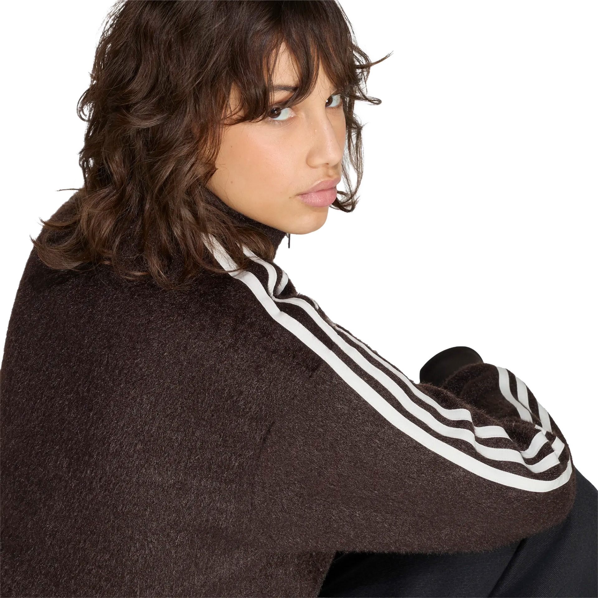 adidas Originals Casaco Mohair Firebird Loose Aurora Coffee