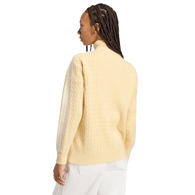 adidas Originals Casaco Knitted Firebird Loose Warm Vanilla