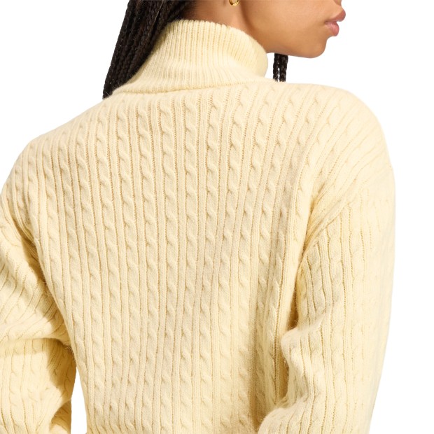 adidas Originals Casaco Knitted Firebird Loose Warm Vanilla