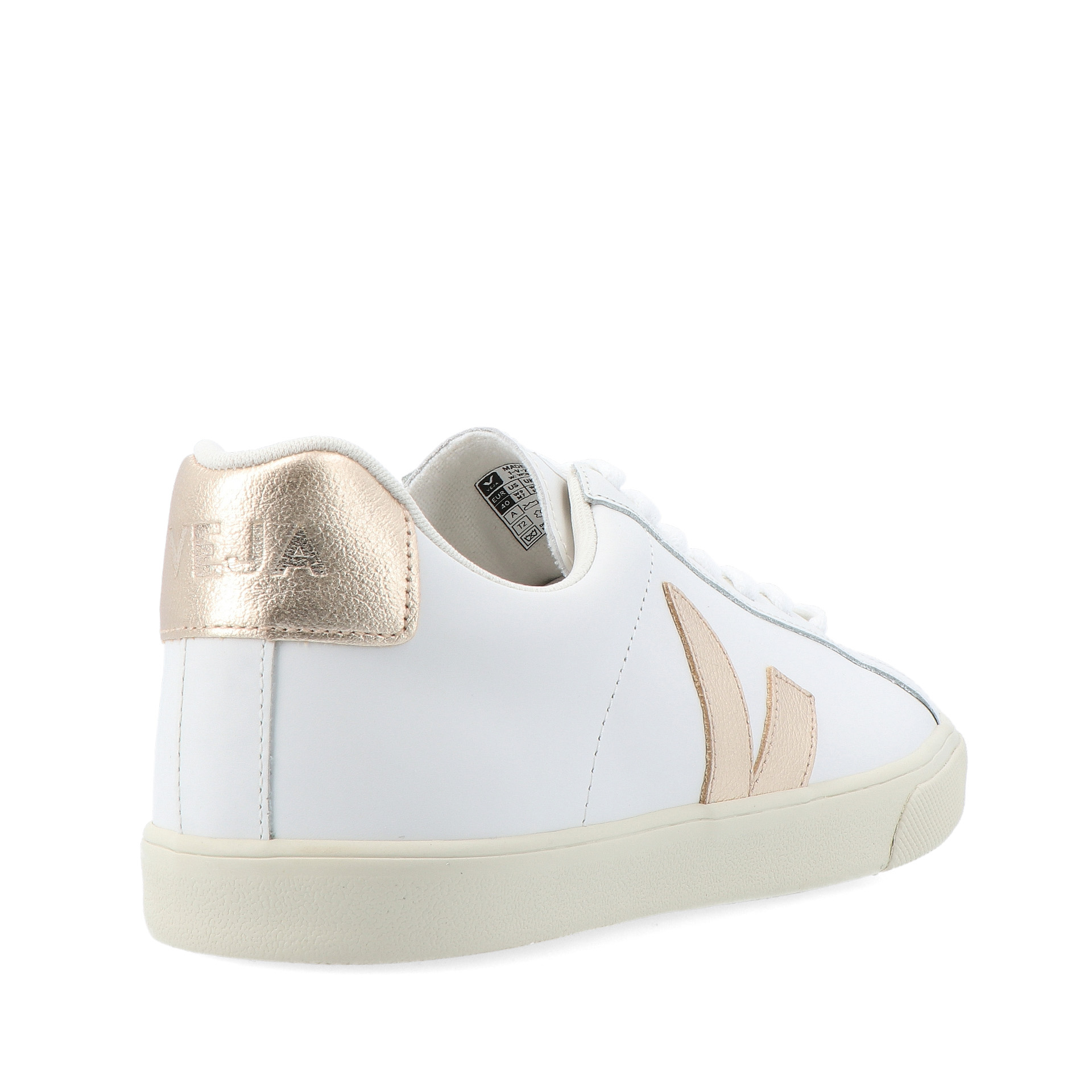 Veja Esplar Logo Leather Extra-white Platine