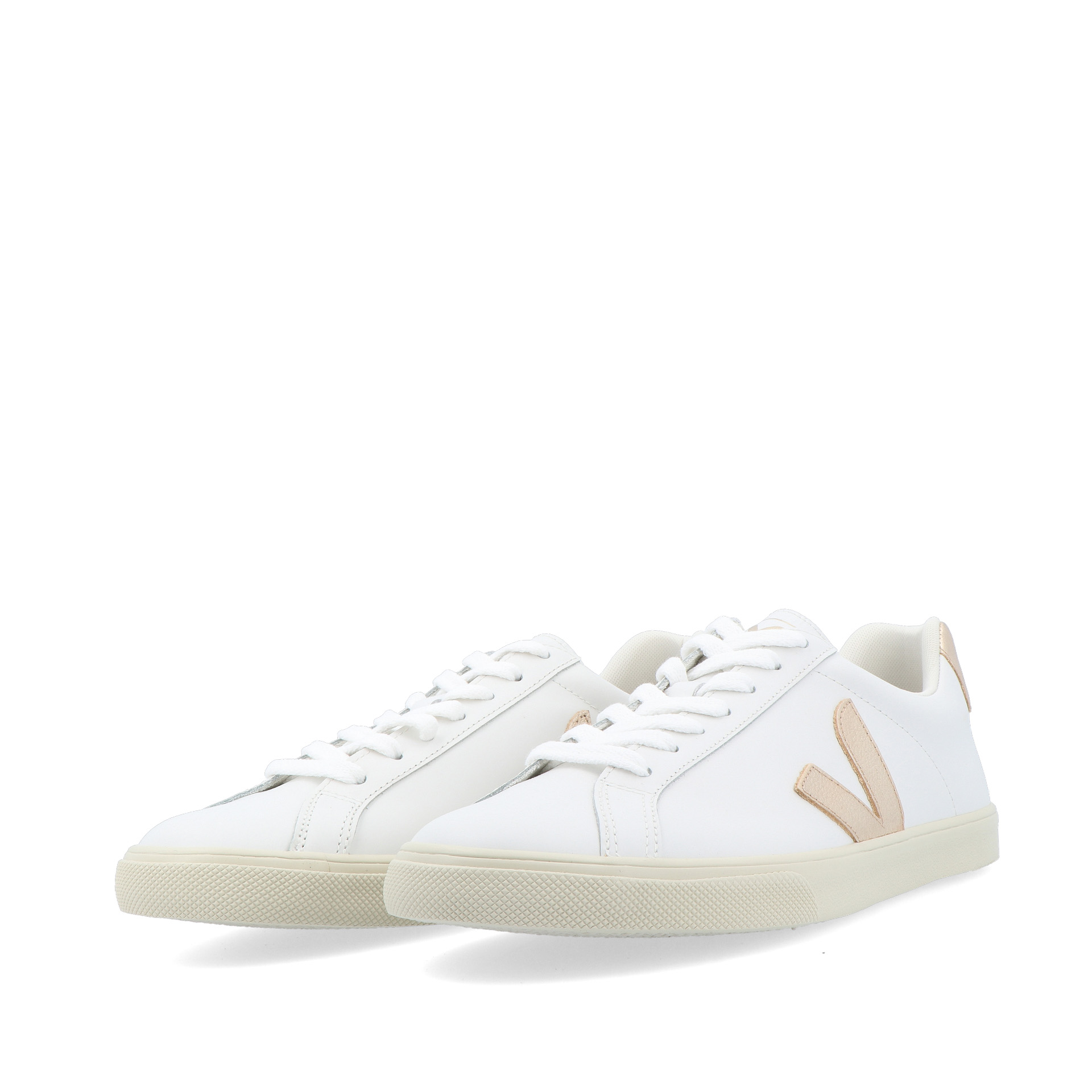 Veja Esplar Logo Leather Extra-white Platine