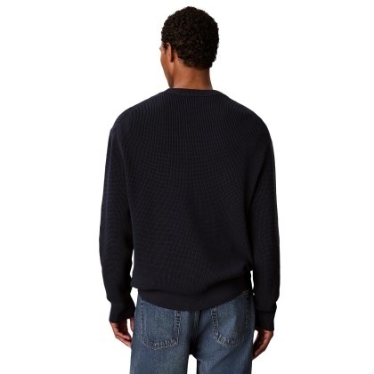 Calvin Klein Sweat Classic Cttn Wfl Crew Neck Dark Sapphire
