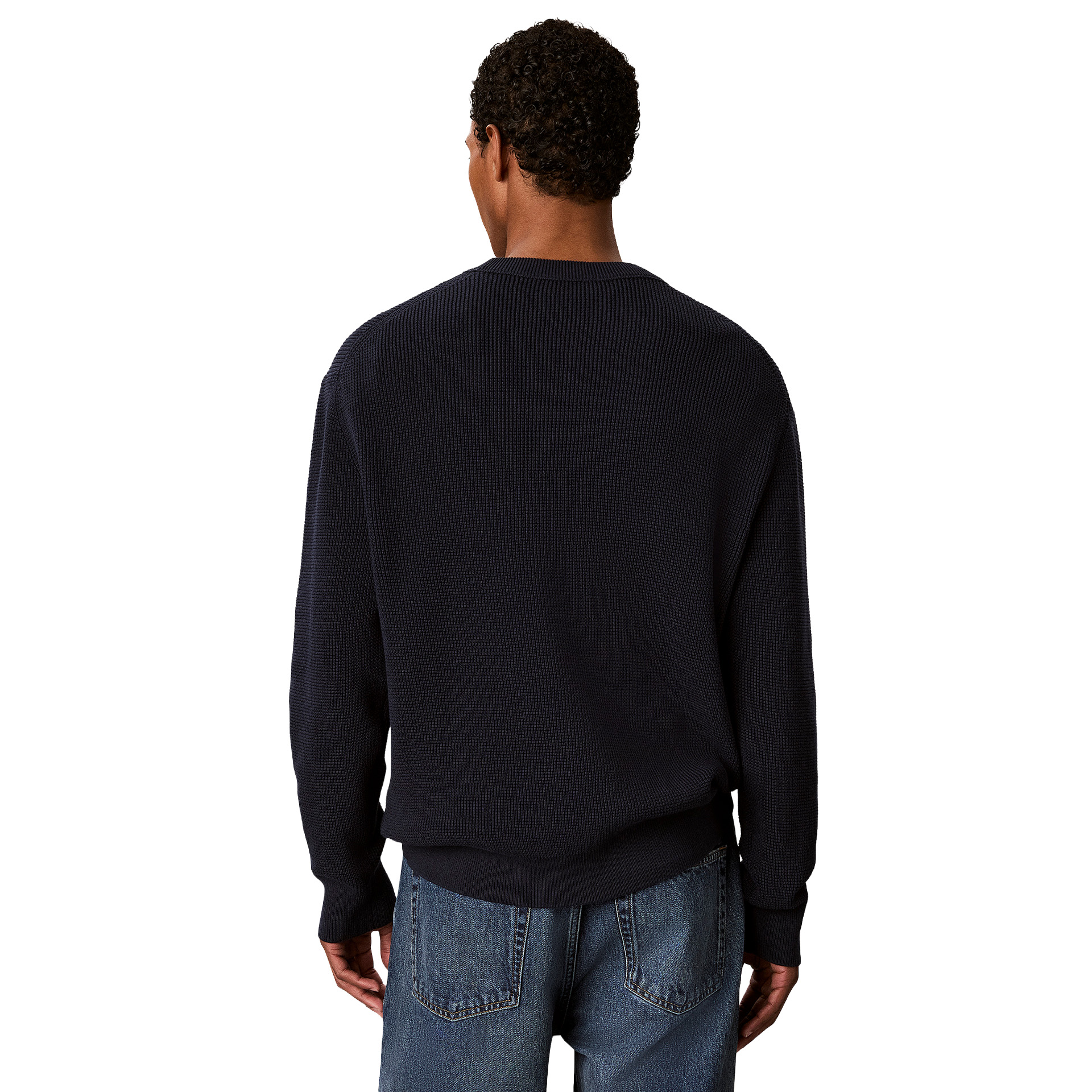 Calvin Klein Sweat Classic Cttn Wfl Crew Neck Dark Sapphire