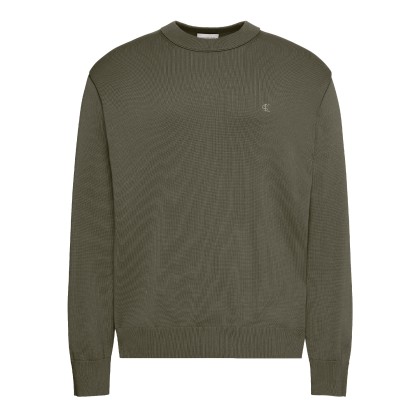 Calvin Klein Sweat Classic Cttn Crew Neck Olive Night Calvin Klein Sweat Classic Cttn Crew Neck Olive Night