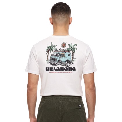 Billabong T-shirt Rush To Relax Take Down White Billabong T-shirt Rush To Relax Take Down White